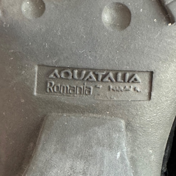 AQUATALIA BY Marvin K Black Suede Weatherproof Buckle mid calf boots 9.5 - Picture 14 of 16